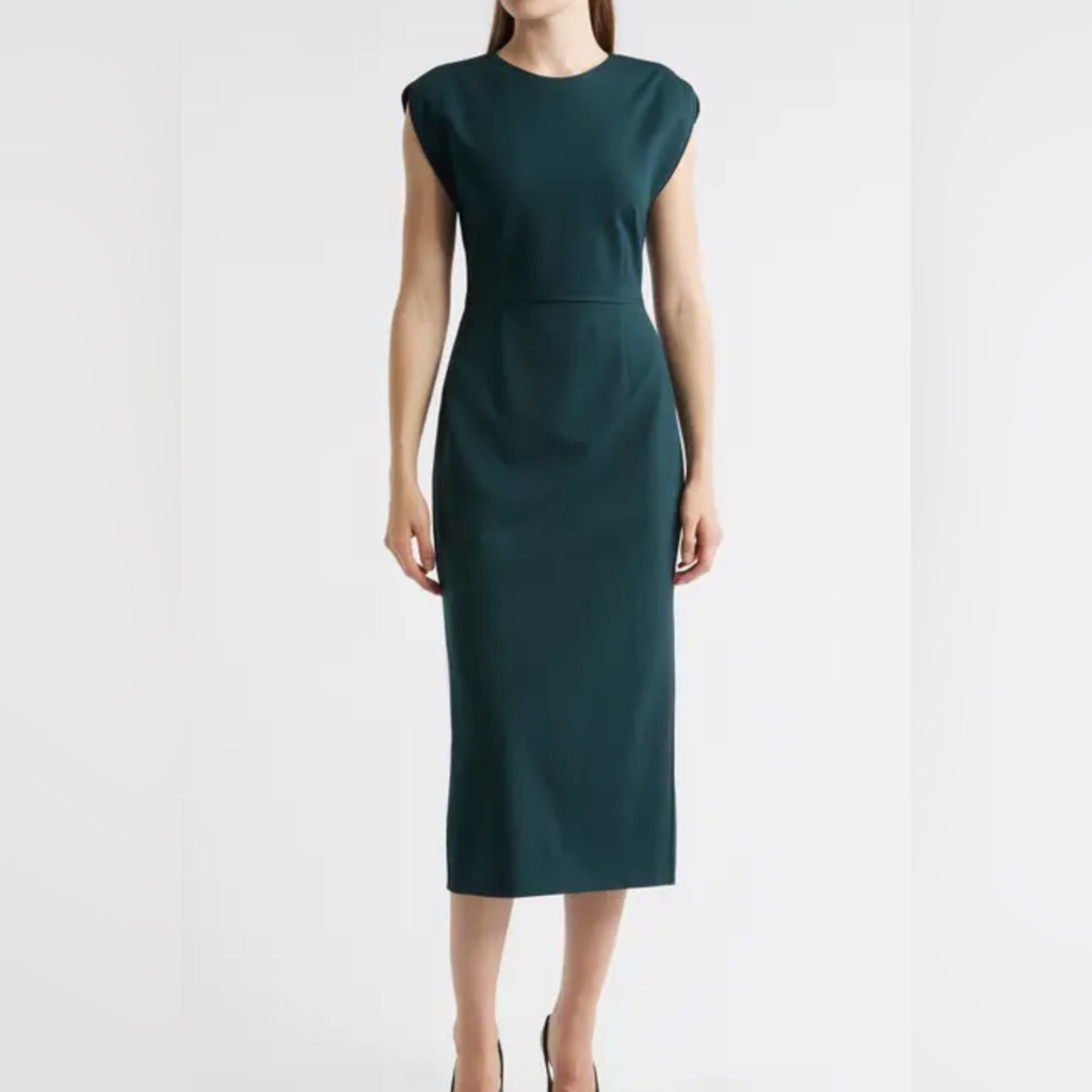 Boss Detira Cap Sleeve Sheath Dress